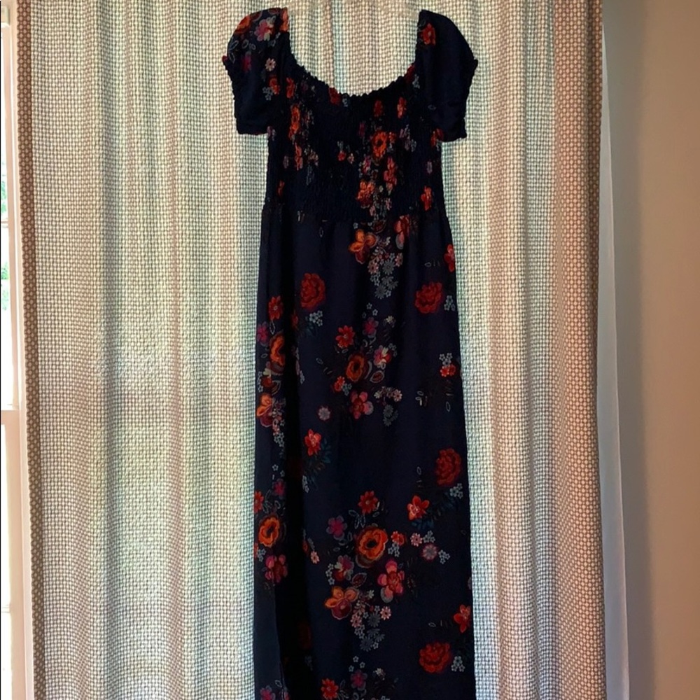off the shoulder floral dress